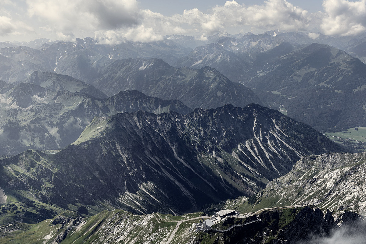 alps mountains flight Aerial Landscape high alltitude Europe germany