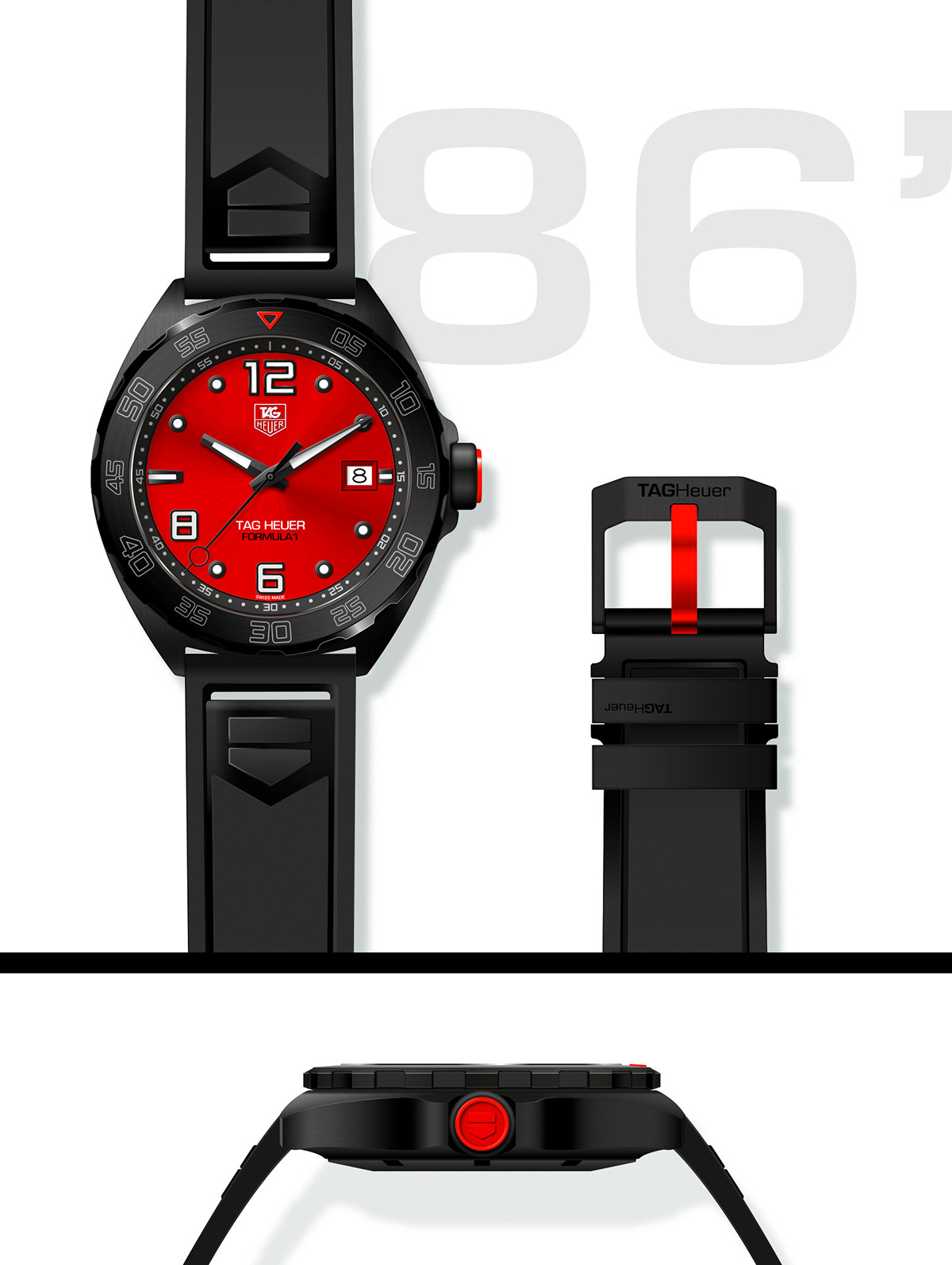 tagheuer watch design watch Illustrator designer