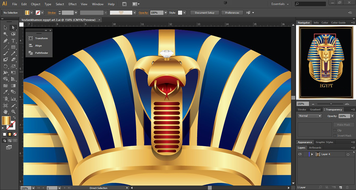 egyptart egypt Tutankhamun GoldenVector PlaqueDesign FramingArt deco canvas posters digitalart