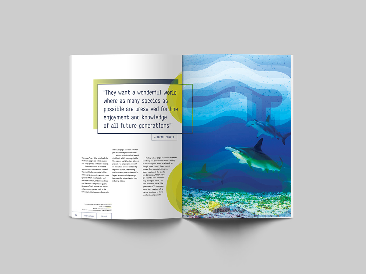 Ocean tech Technology magazine Magazine design