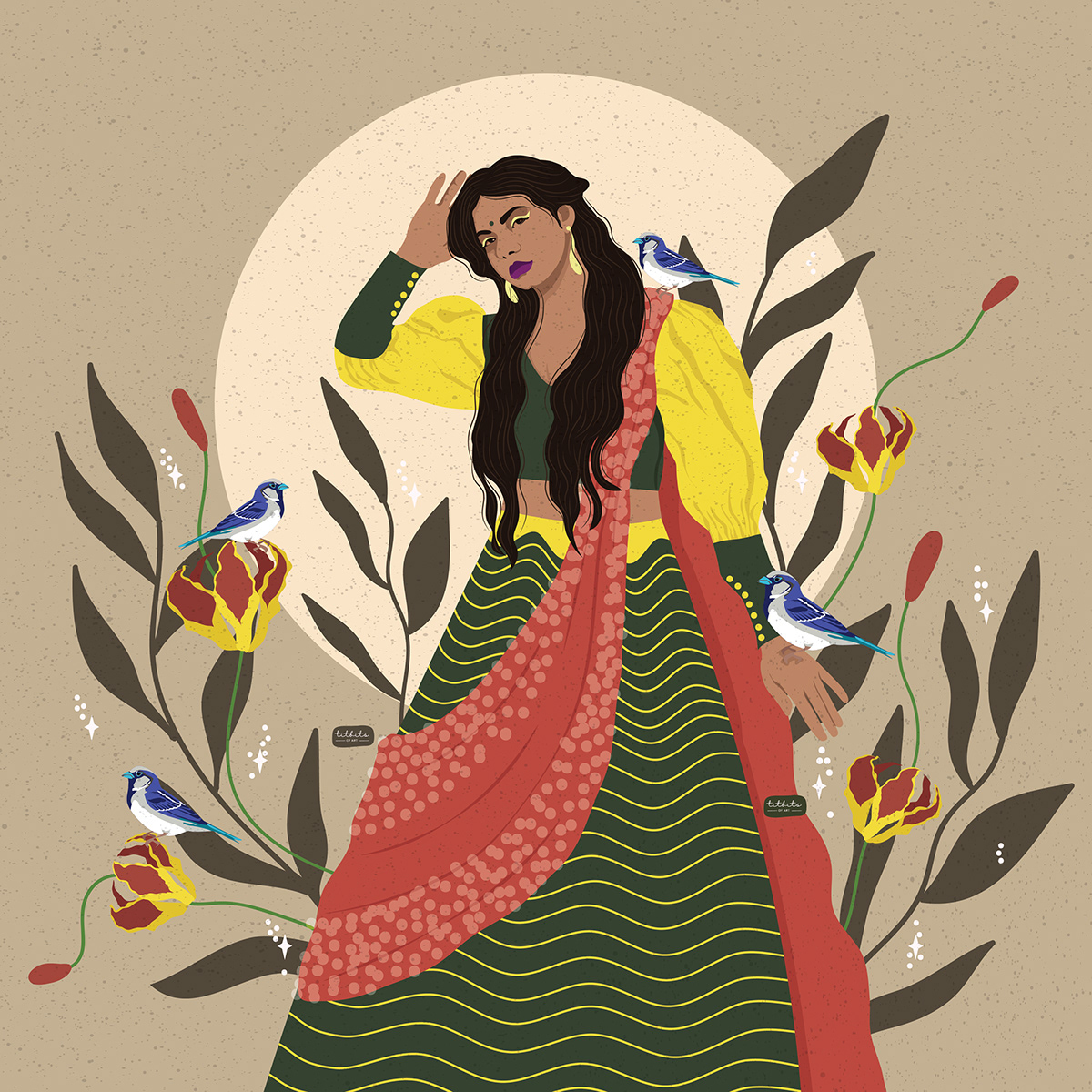 Fiercewomenillustrtaion Freelance Artist freelance illustrator ILLUSTRATION  India indian illustrators MIT women of india womenillustration