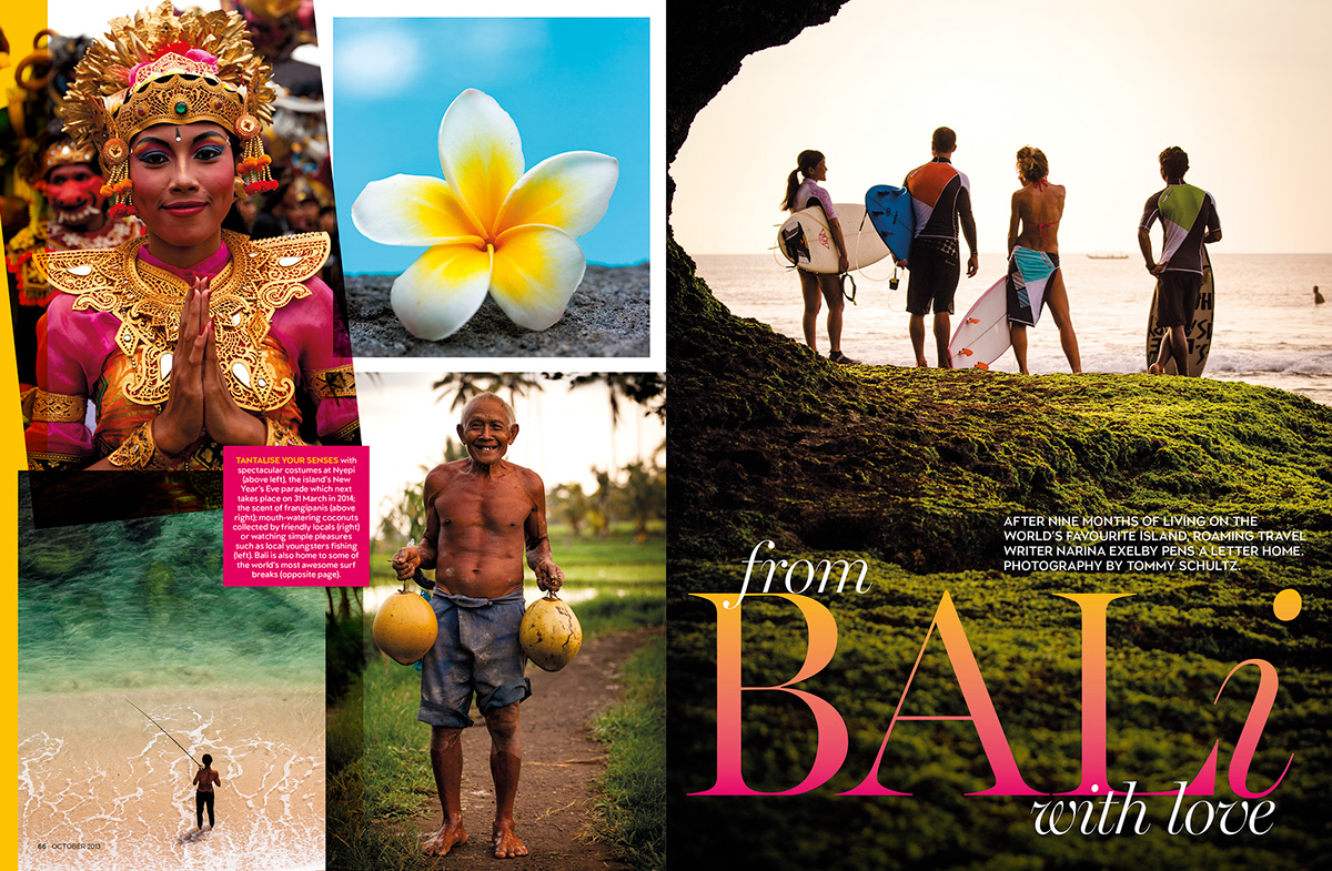 editorial design Layout bali Travel