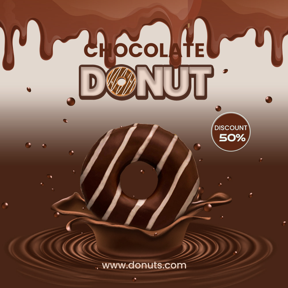 design donut Donuts branding  socail media post banner Web Banner Advertising  brand identity Food Banner
