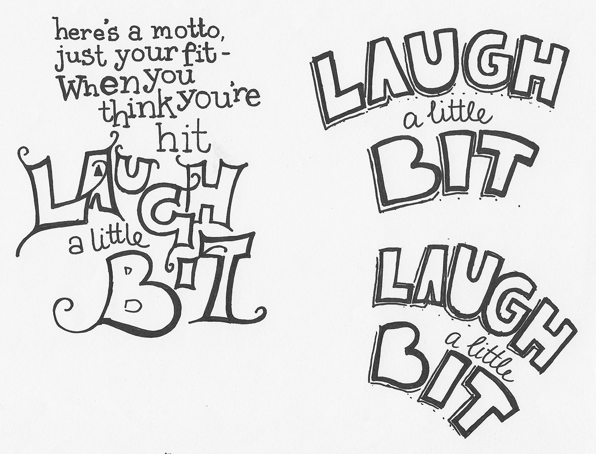 laugh poem handwriting