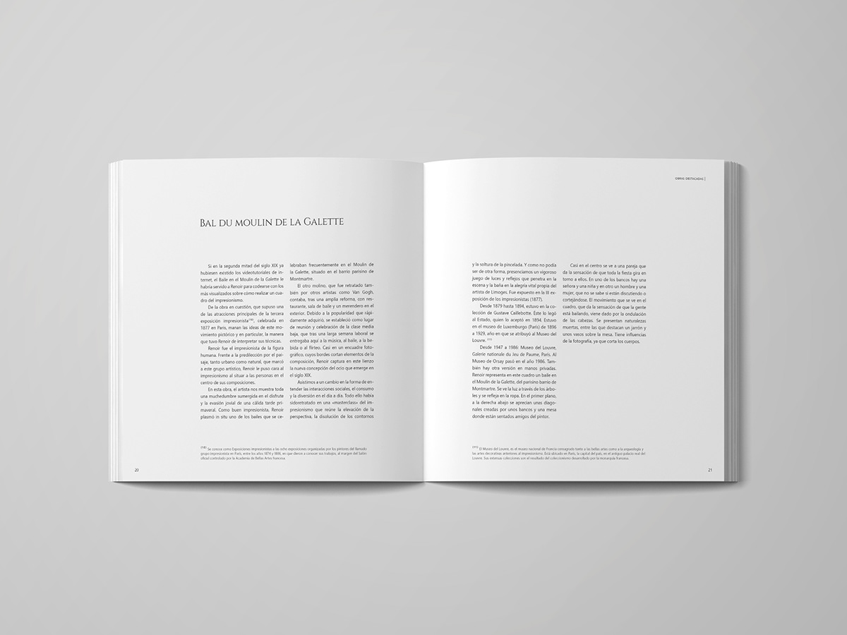 book design editorial impressionism InDesign libro typography  