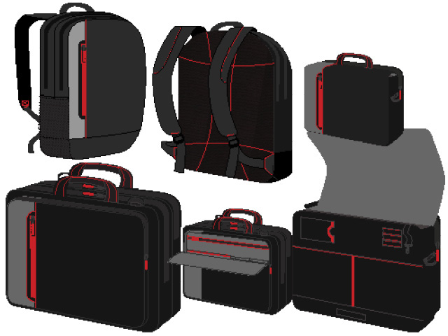 soft goods  laptop case  manufactured product  nylon goods  backpack design  bag design  case design laptop case