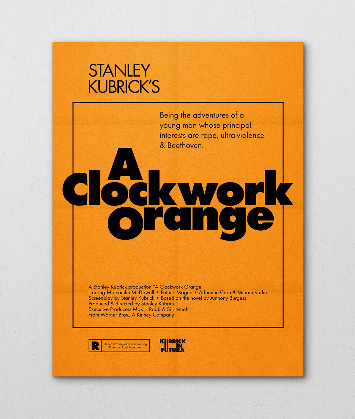 stanleykubrick Kubrick Futura posters poster letterpress design brand Movies changethethought denver Colorado