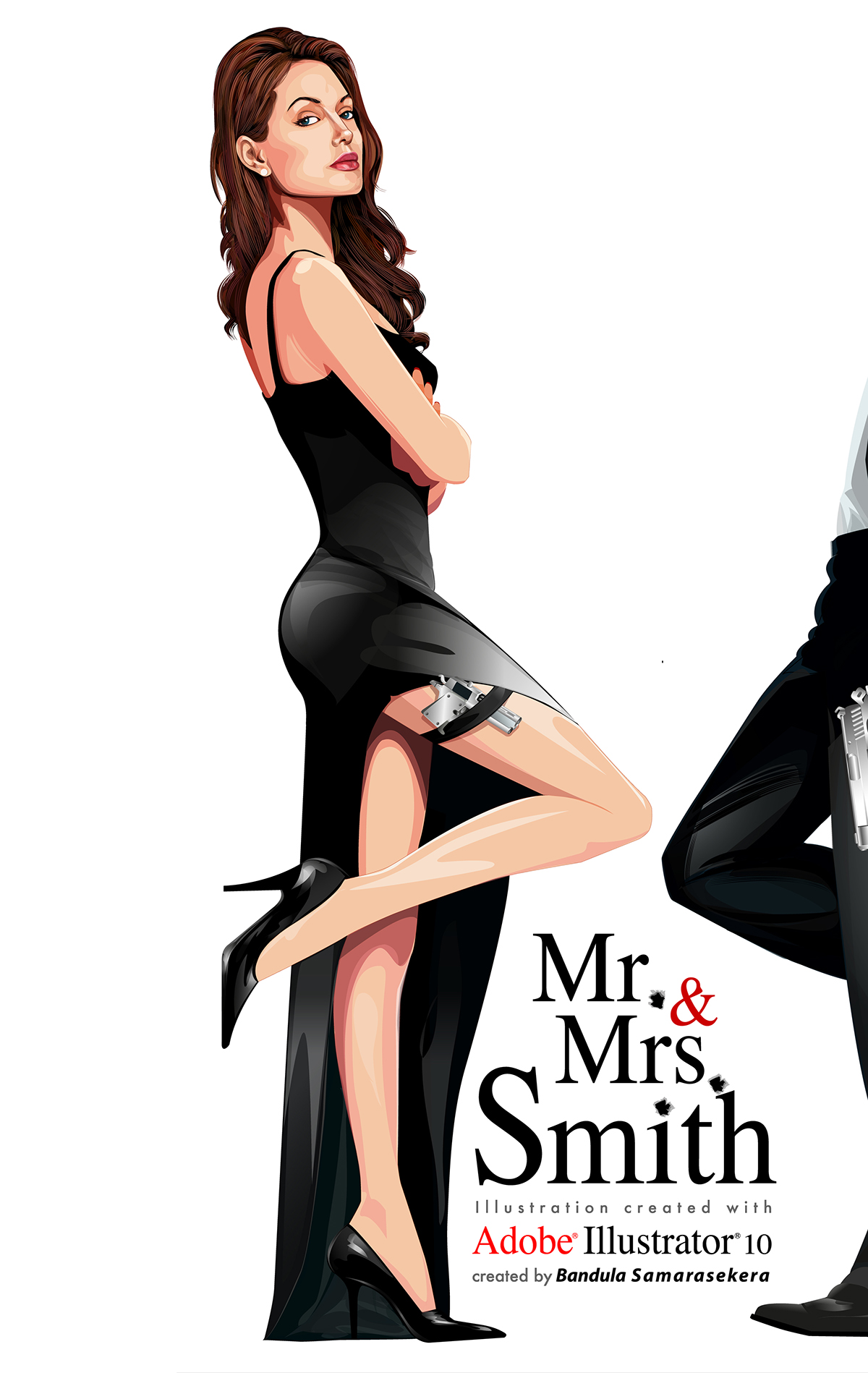 Adobe Portfolio mr & mrs smith Digital Arts adobe illustator vector style bandula samarasekera bcomarts