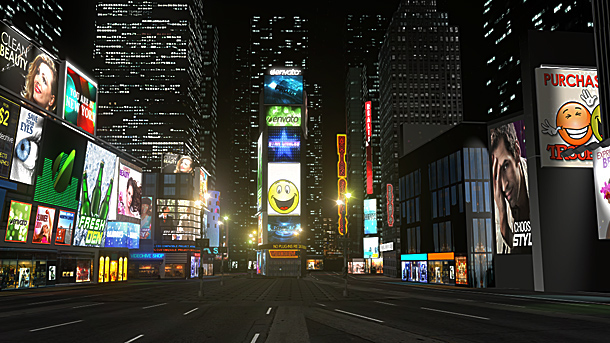 New York time square Night City Video Template promo presentation neon lights videohive danimult danimotion tv LED screens