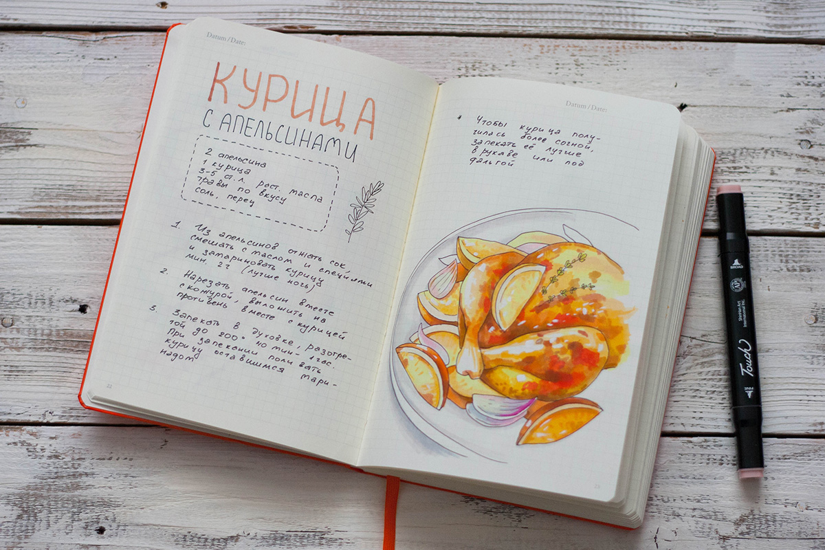 Recipe book on Behance