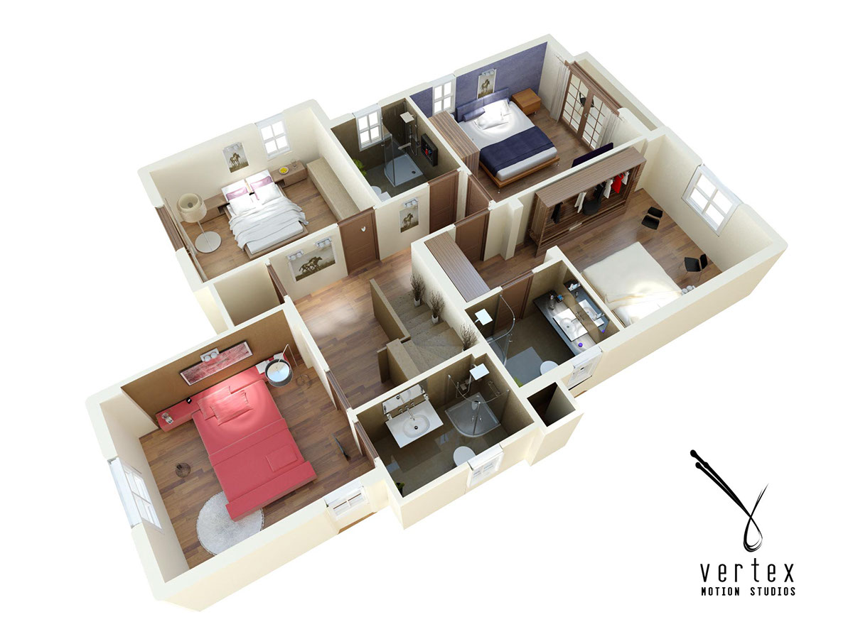 3D floor plan orascom design Interior interior design  3d max Eslam Hamed