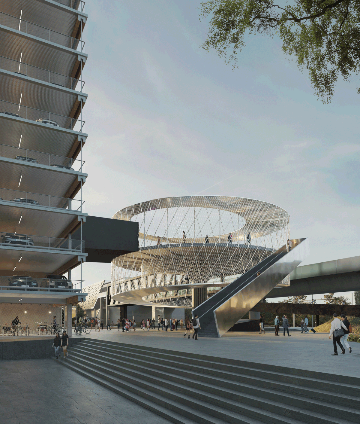 architecture frame france Masterplan metro parking Render toulouse urbanism   visualisation