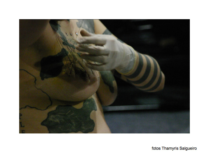 Performance  performance art  Body Art  suture action SEW