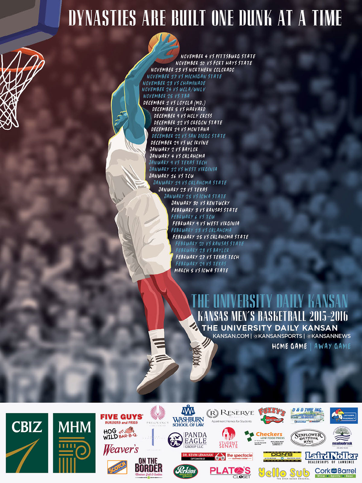 poster basketball KU basketball newspaper