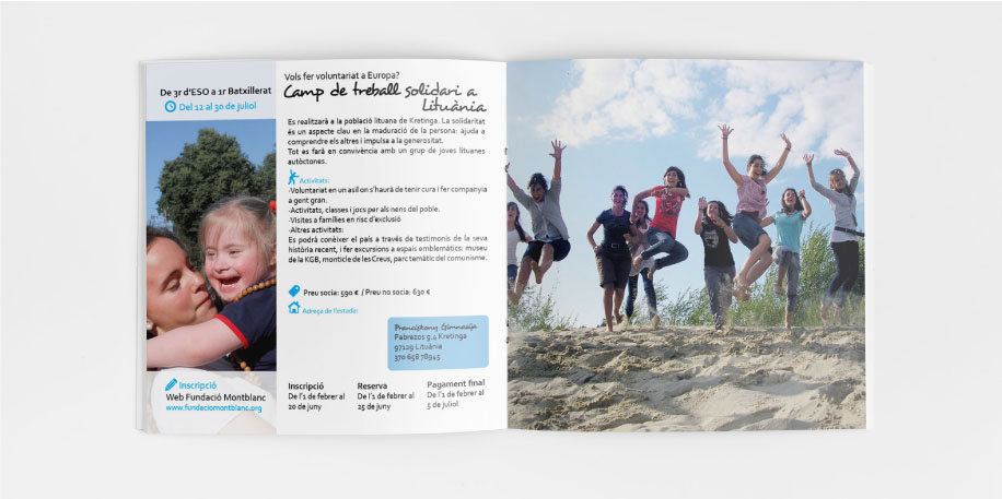 Colonies 2012 fundació montblanc folleto brochure