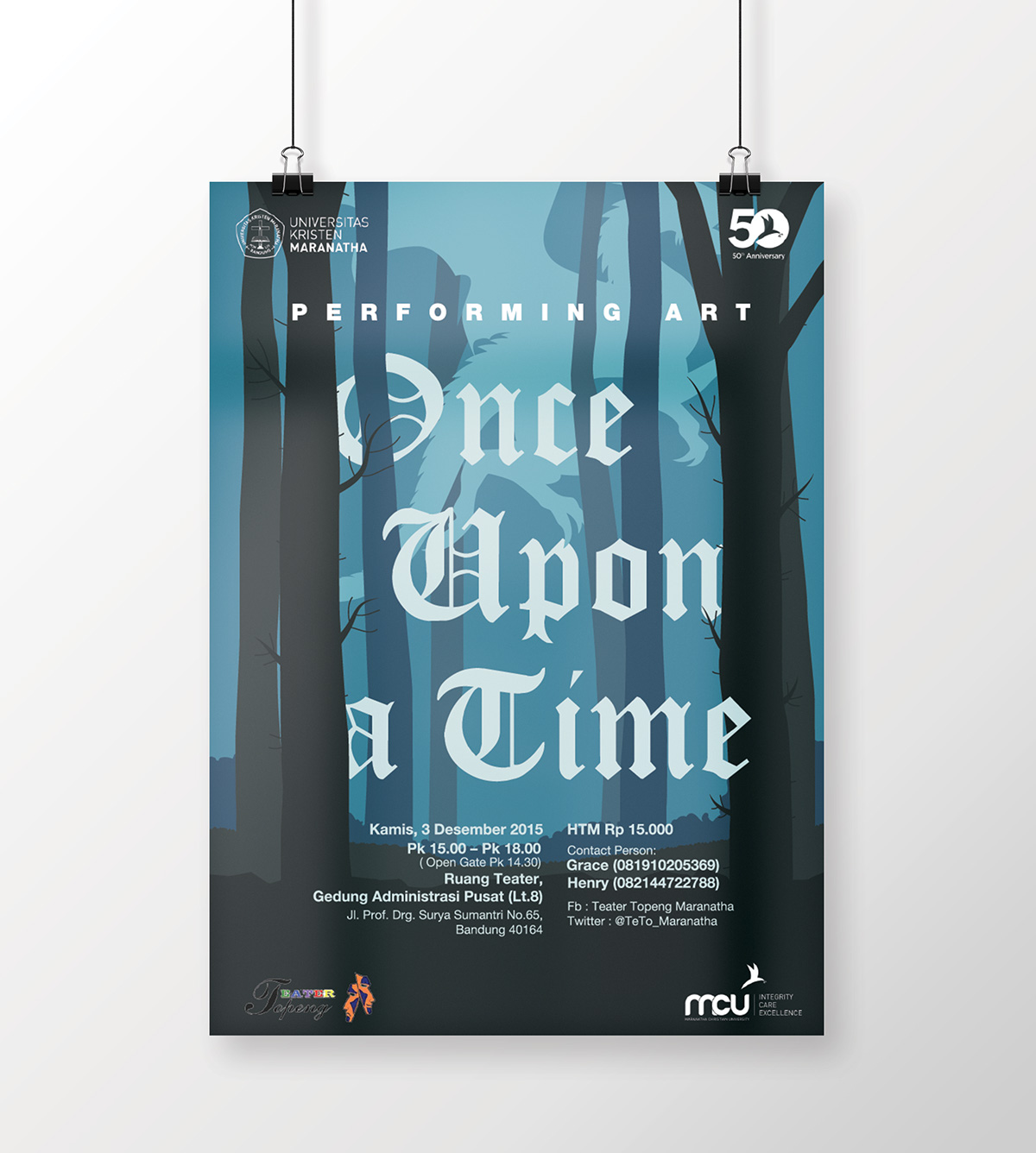 teater topeng performing art Poster Design booklet design editorial Event