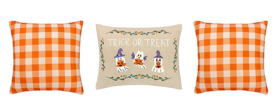 Black Cat cottagecore ghost halloween art haunted house home decor pillow pumpkin skeleton witch