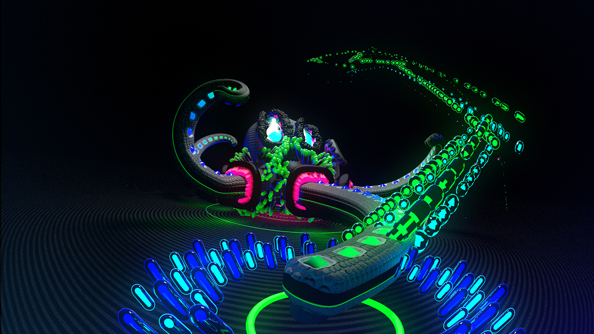 cinema 4d c4d idm electronic neon  sync  MoGraph after effects shapes experimental