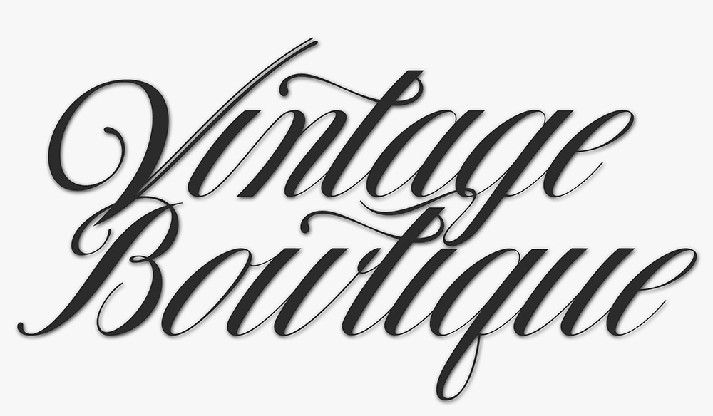 vintage boutique lettering vector