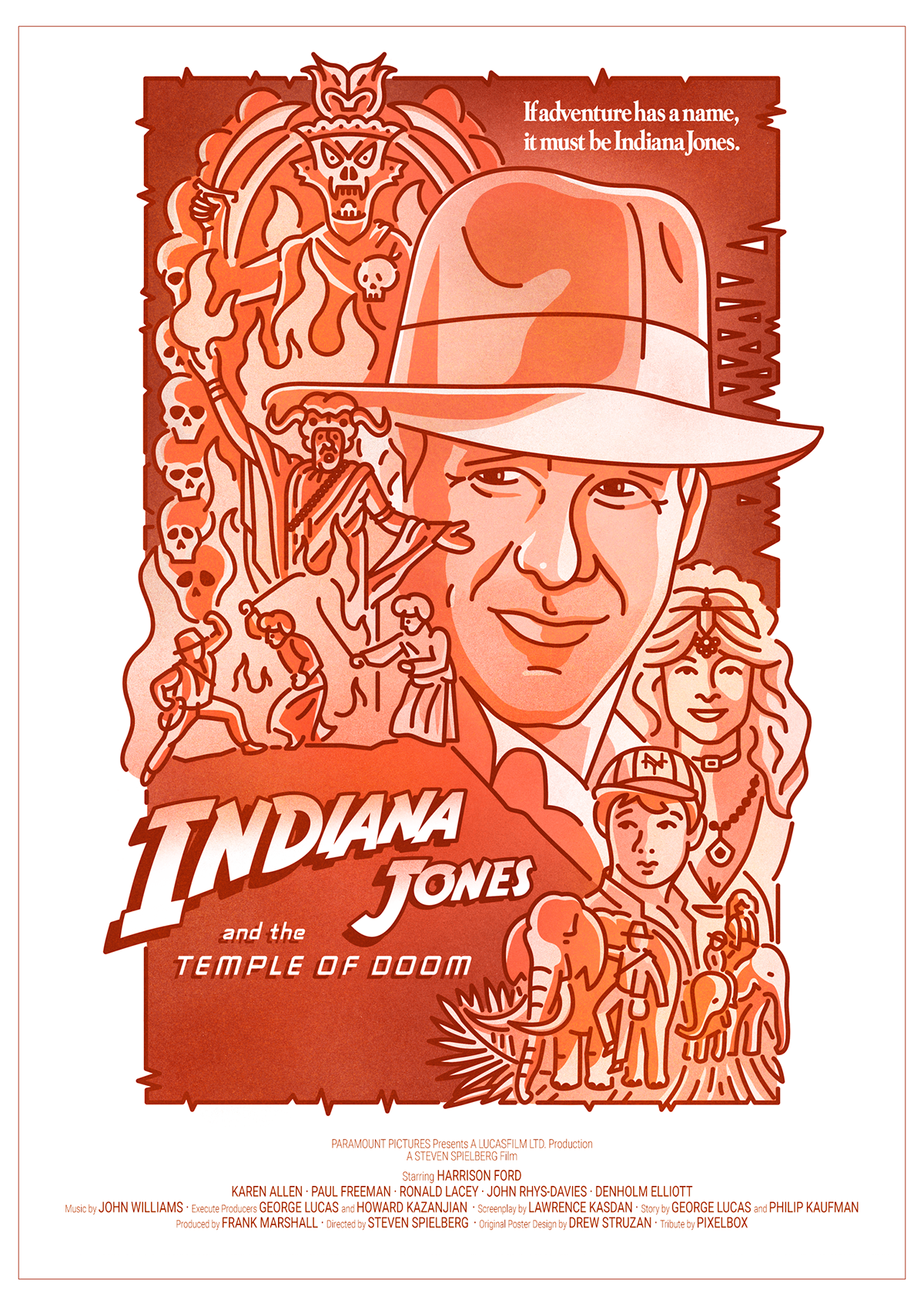 indiana jones indy Drew Struzan trilogy movie poster carteles Lost Ark Harrison Ford last crusade doom