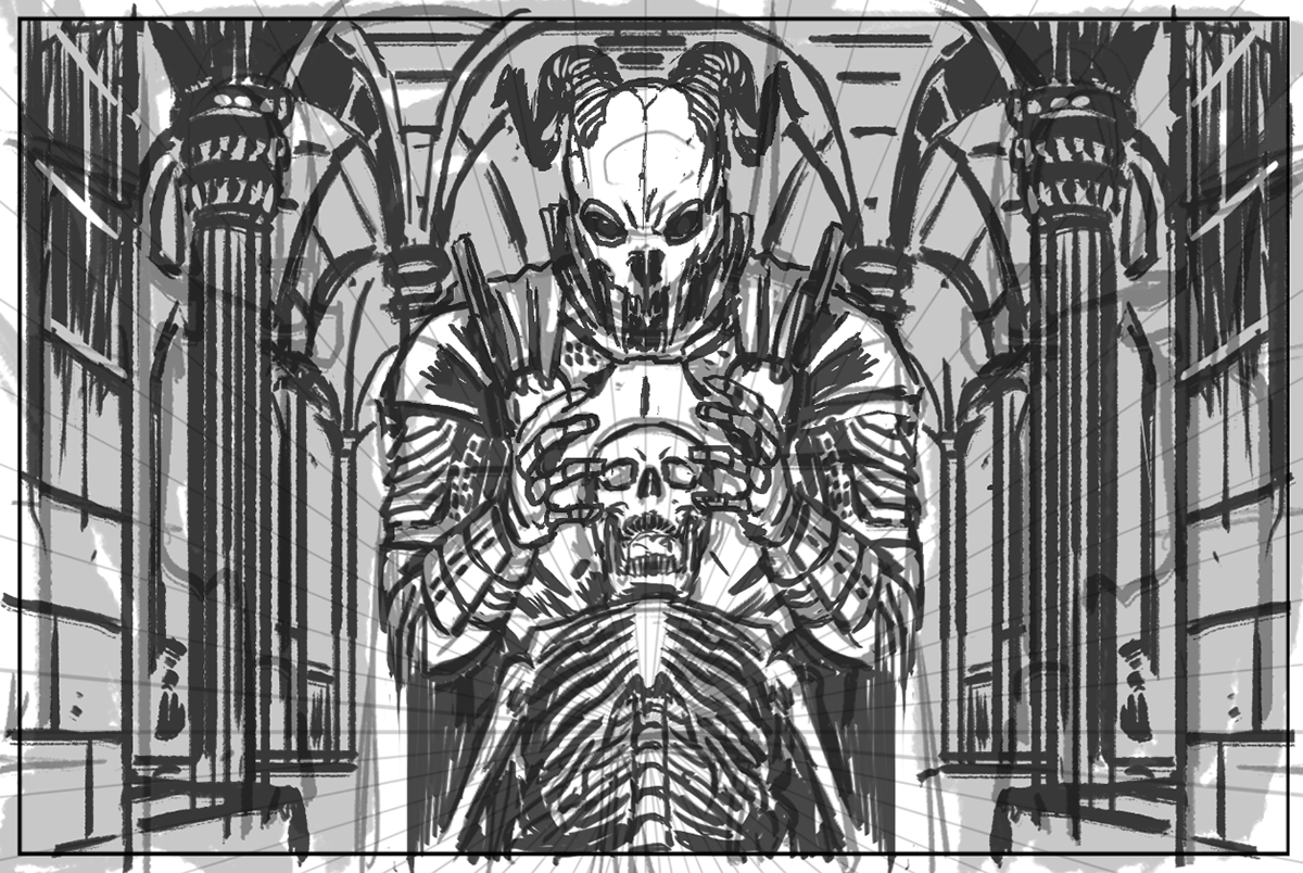 Drawing  horror skull necromancer edm electro BTSM