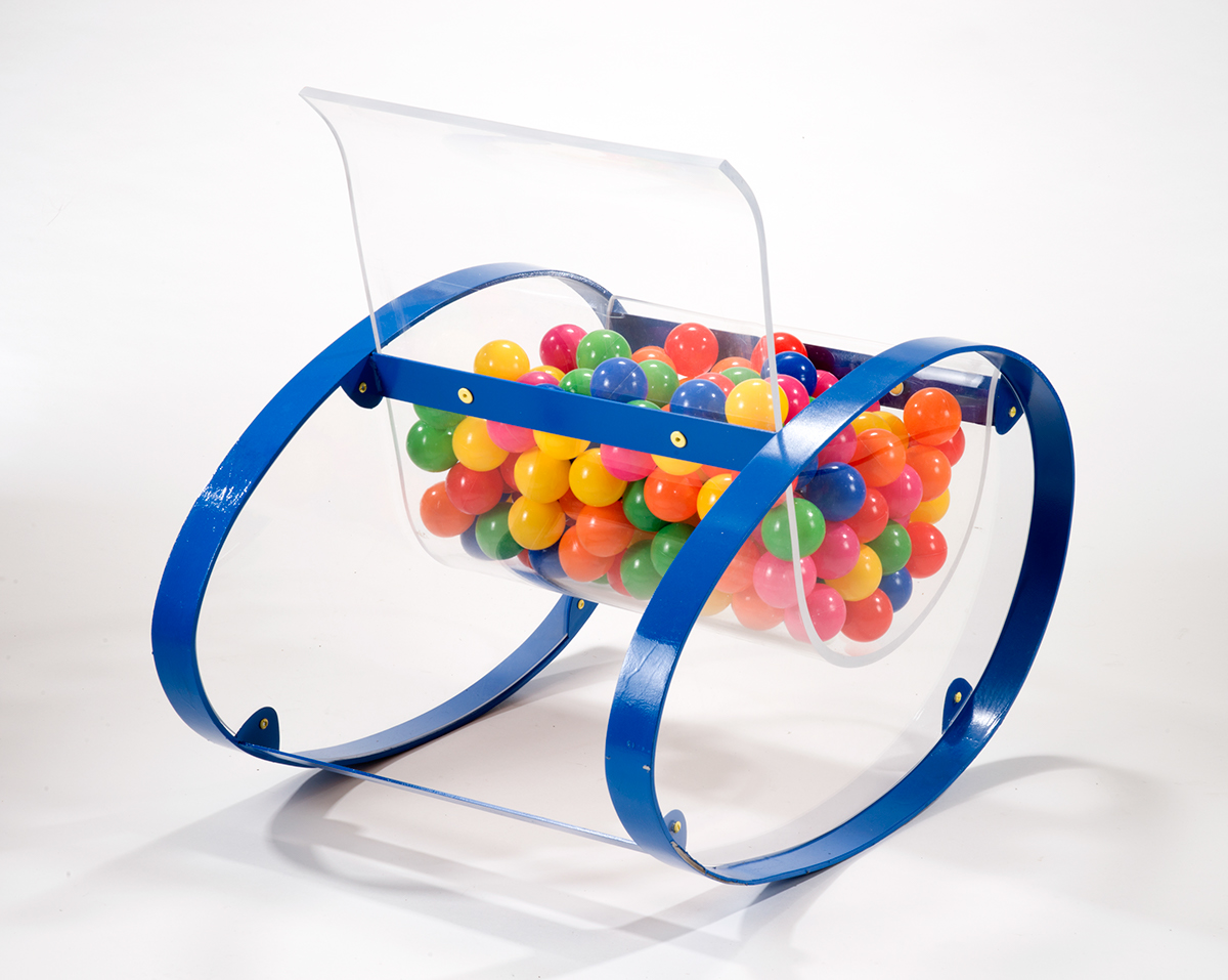plastic chair acrylic balls pitball child inner child rocking chair