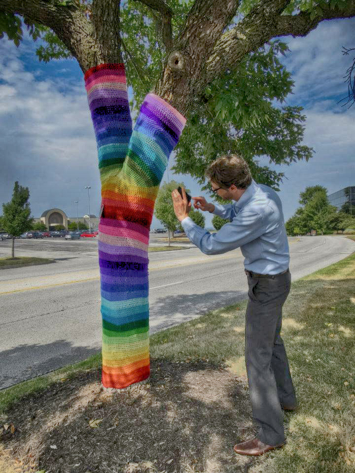 yarn bomb public art public installation yarn art Community Art
