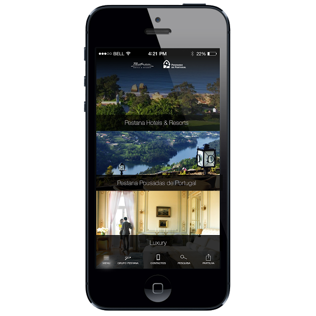 app hotel resort cool iphone ios blue pestaña