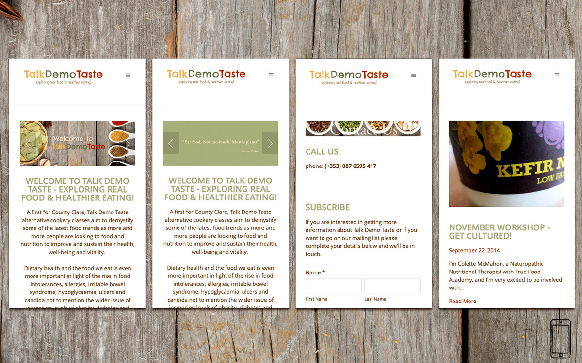 Food  wordmark word mark Website Design