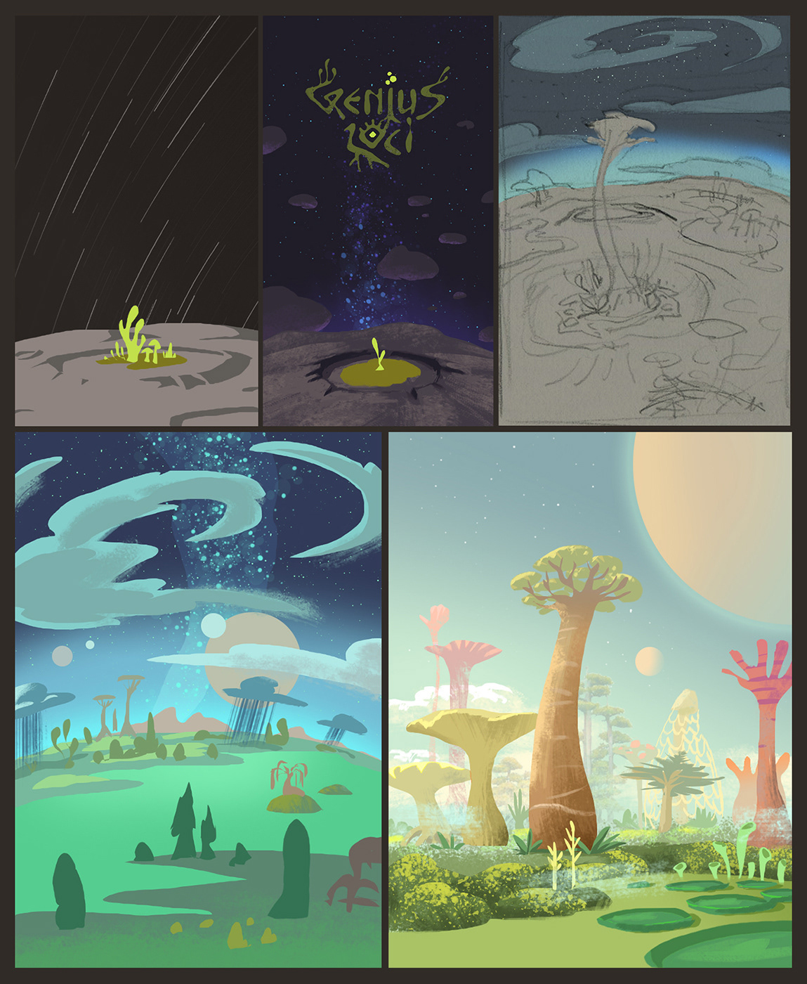 asteroid concept art Game Art game design  Game Development mobile game Visual Development