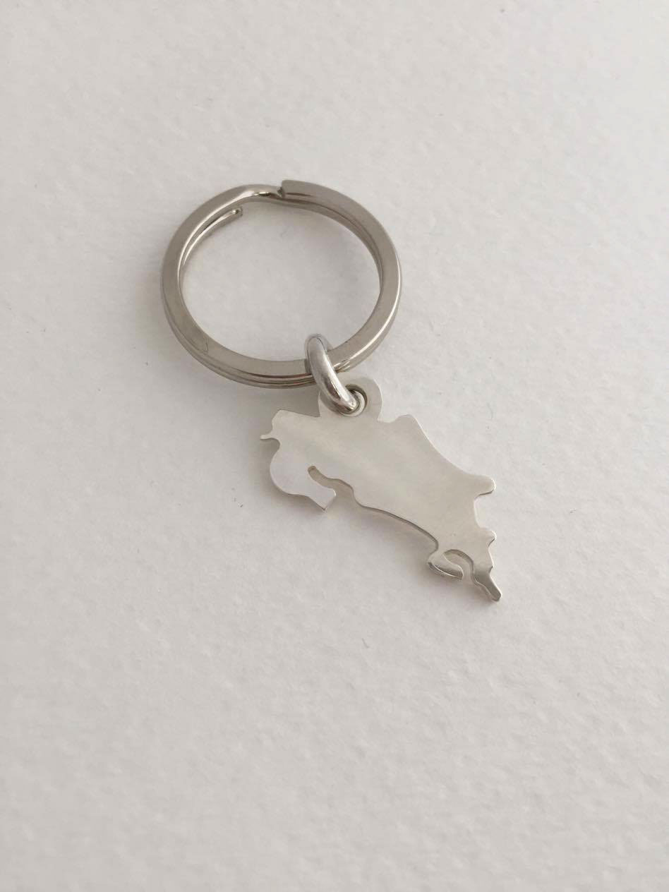 handmade jewelry design silver homesick keychain