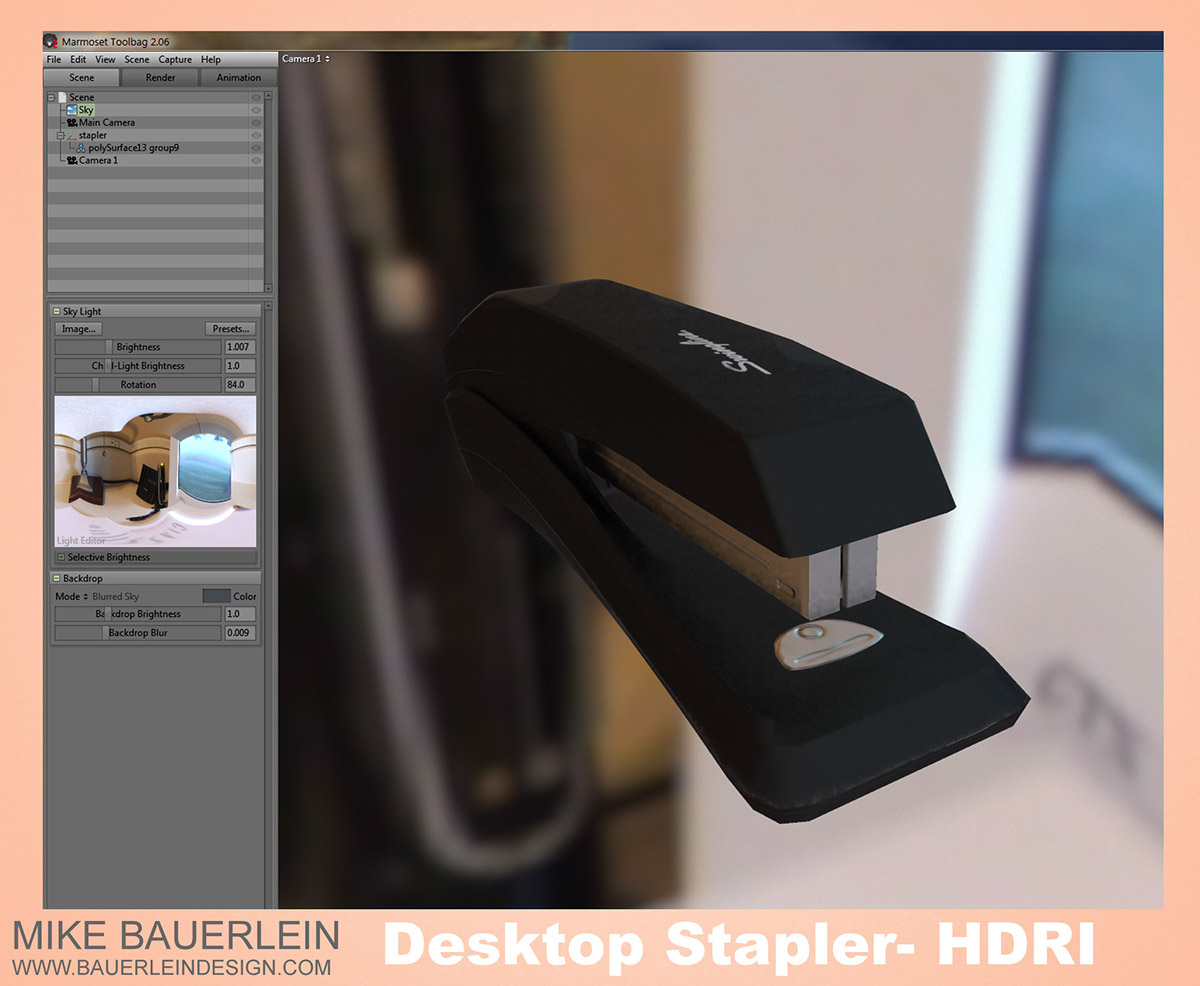 stapler swingline 3D Maya xNormal Quixel photoshop Marmoset desktop tools Staples industrial