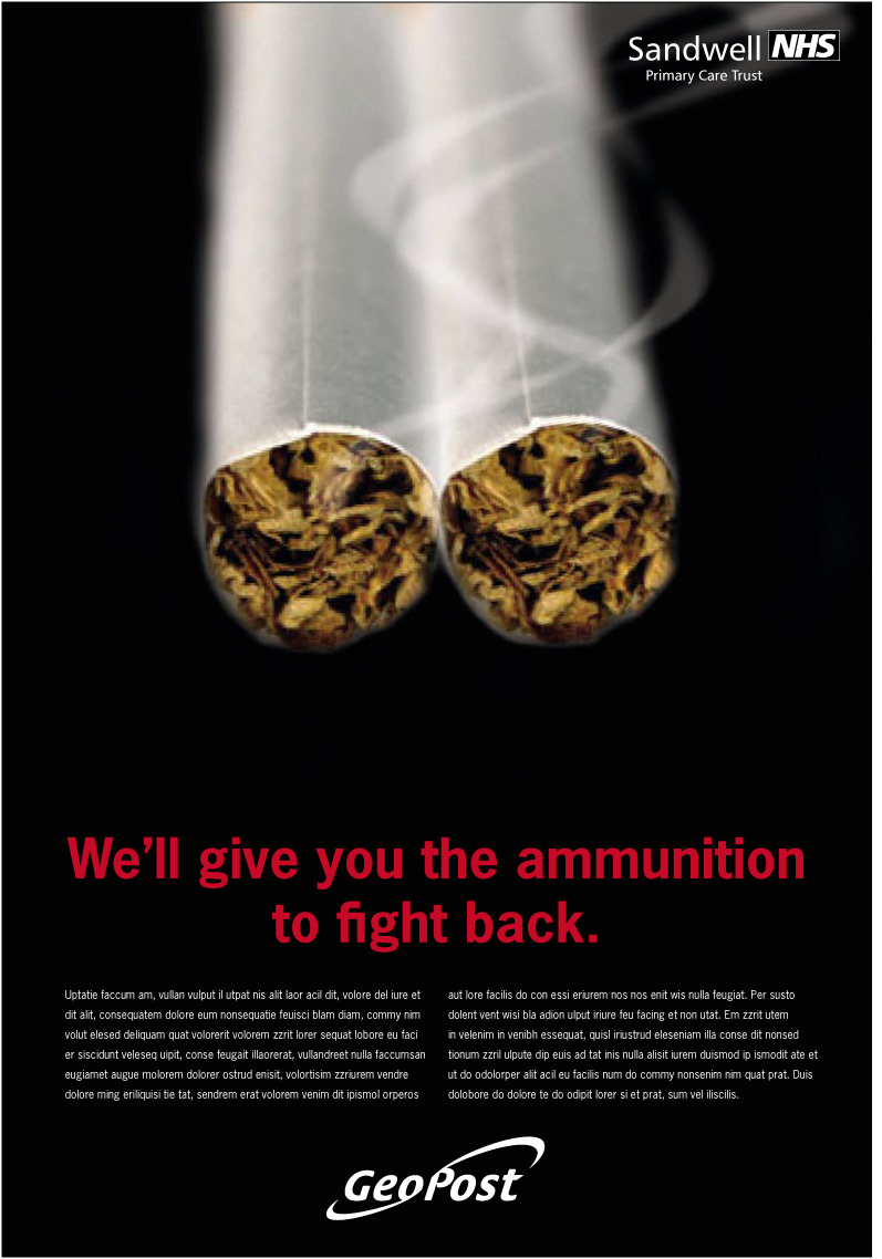 smoking Health Anti-smoking NHS posters public health informaton