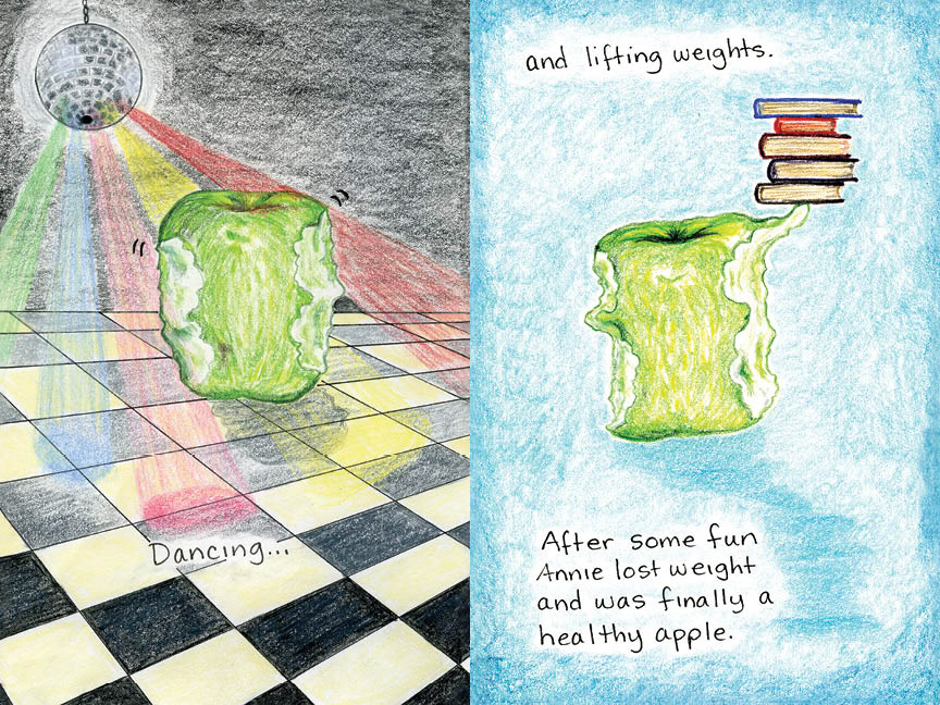 children's book Health apples losing weight exercising