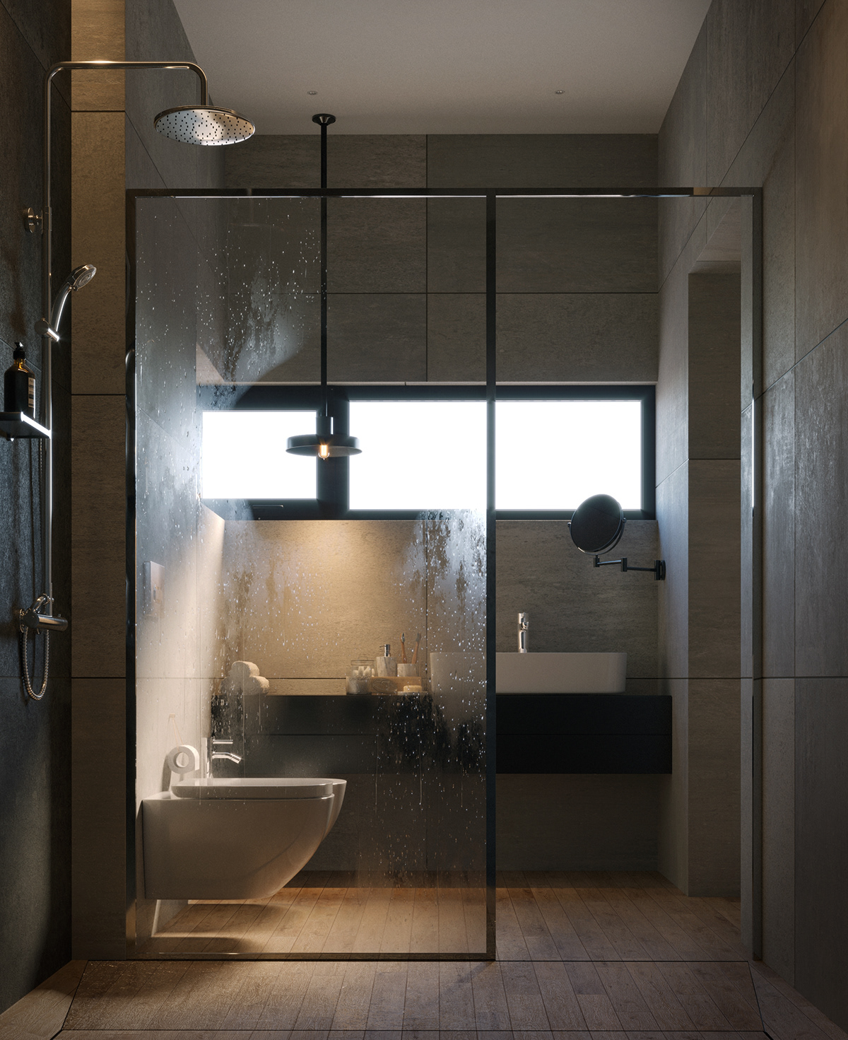 3D archviz bathroom interior design  Render
