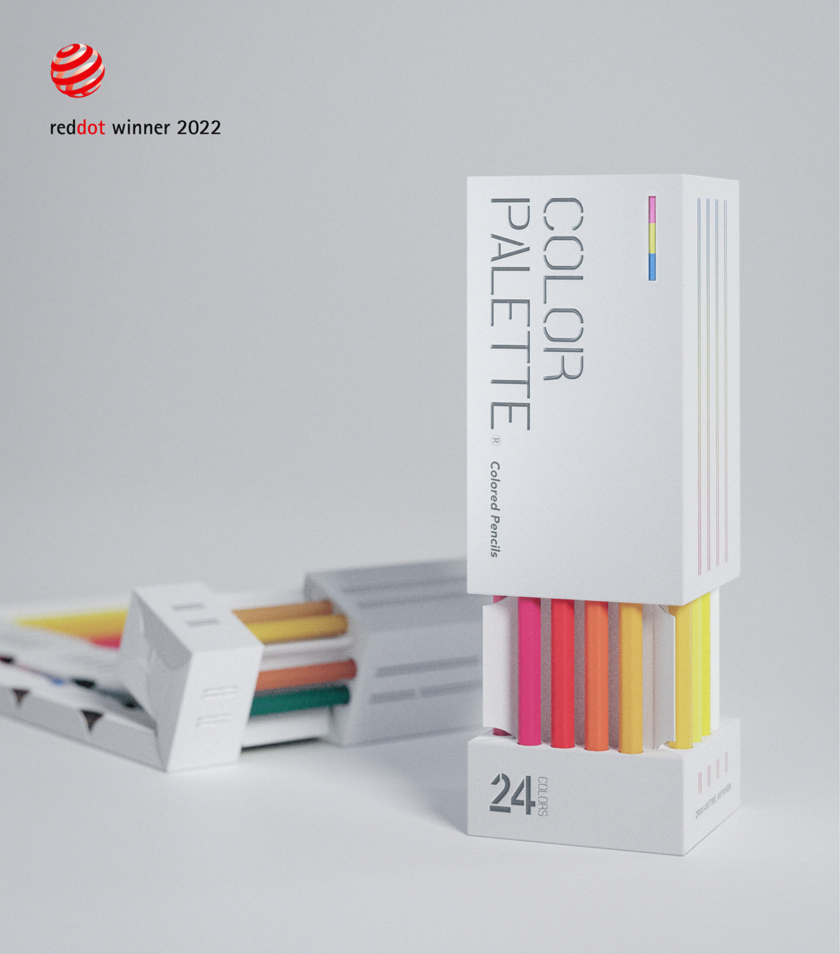 color pencil package packaging design palette pen pencil case