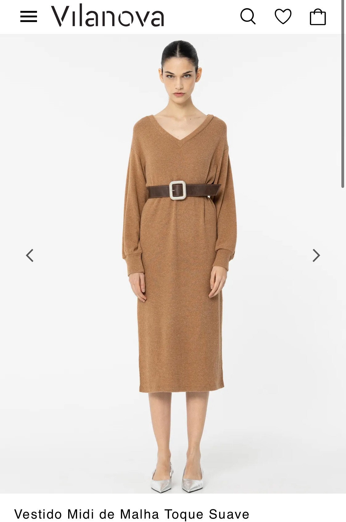 MidiDress dress softtouch mesh camel fashiondesign