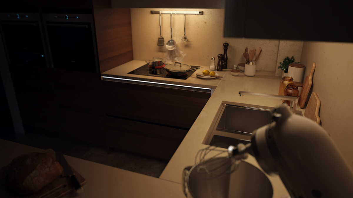 kitchen digital 3D light