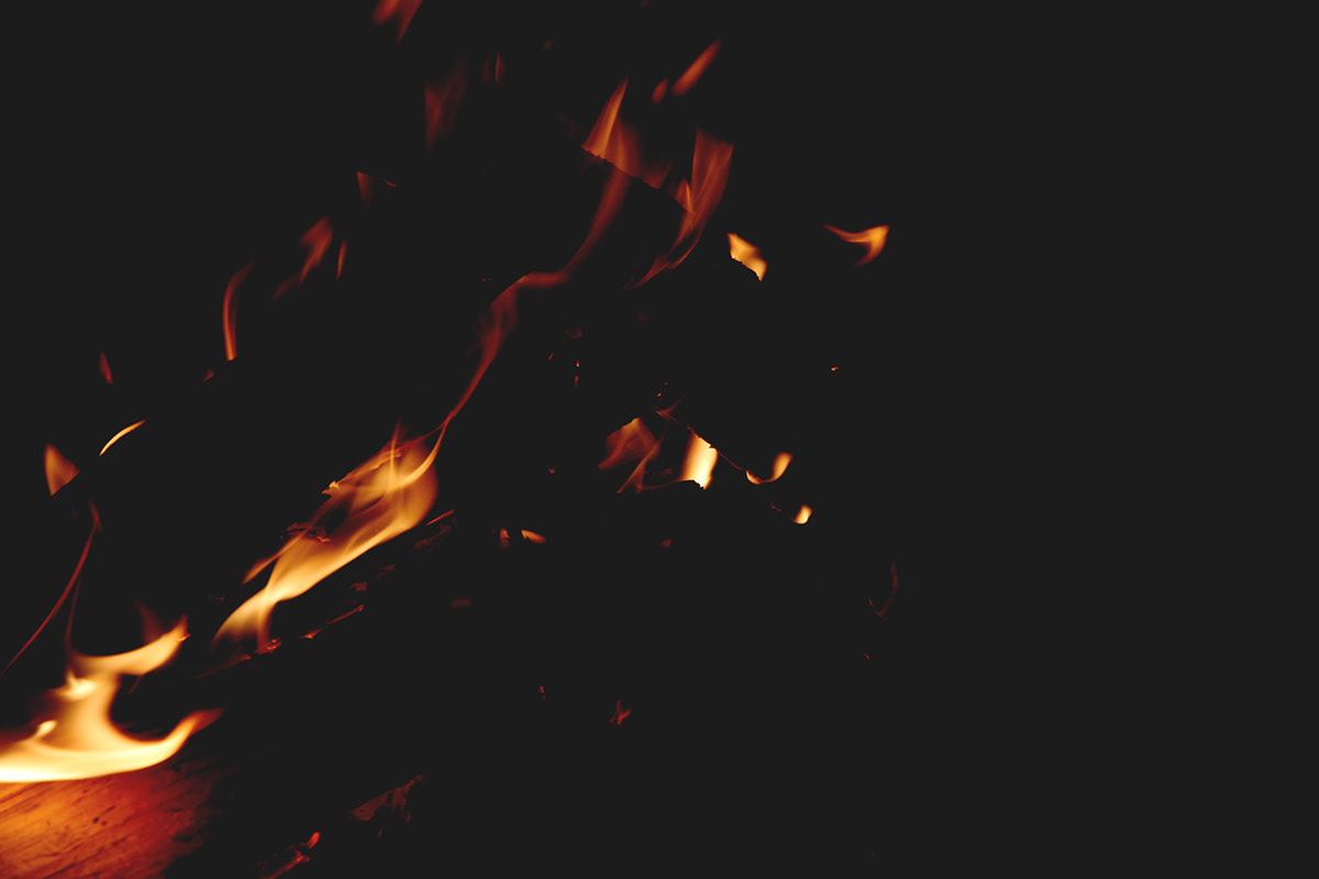Flames fire