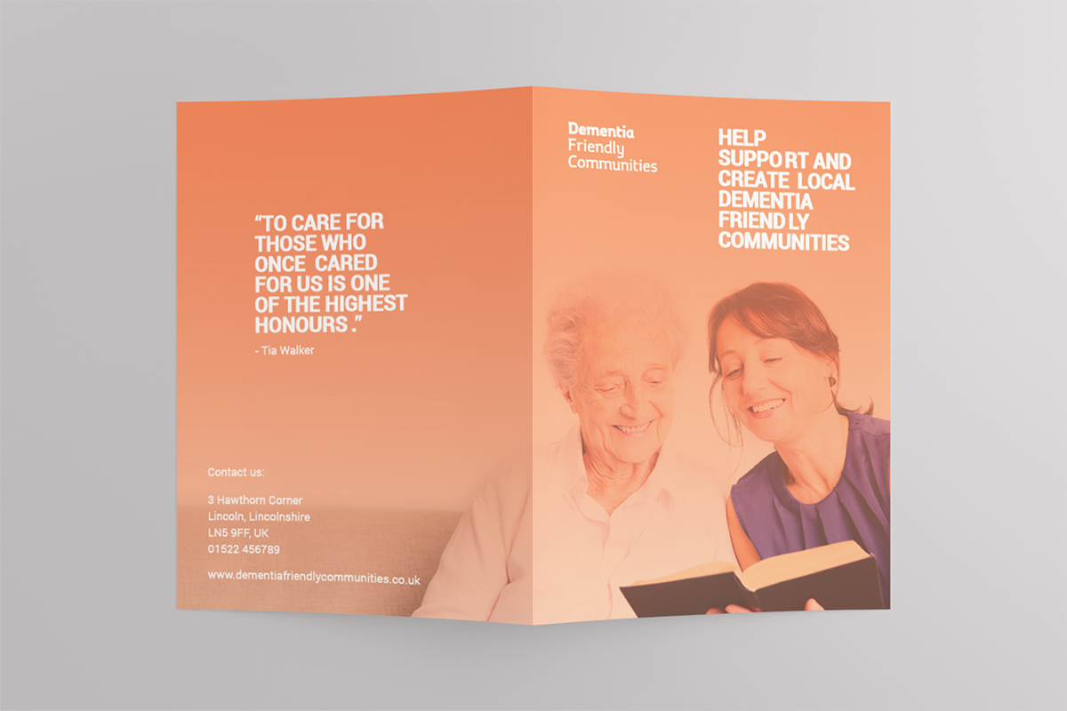 dementia community leaflet poster stand up board