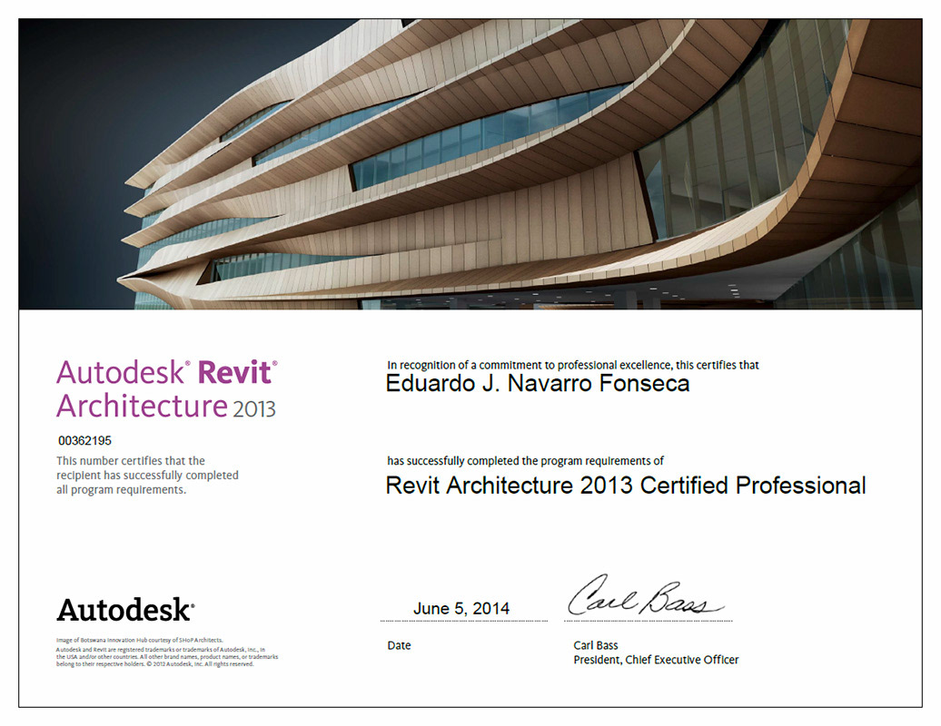 revit BIM Building Information Modeling Certified Professional Autodesk