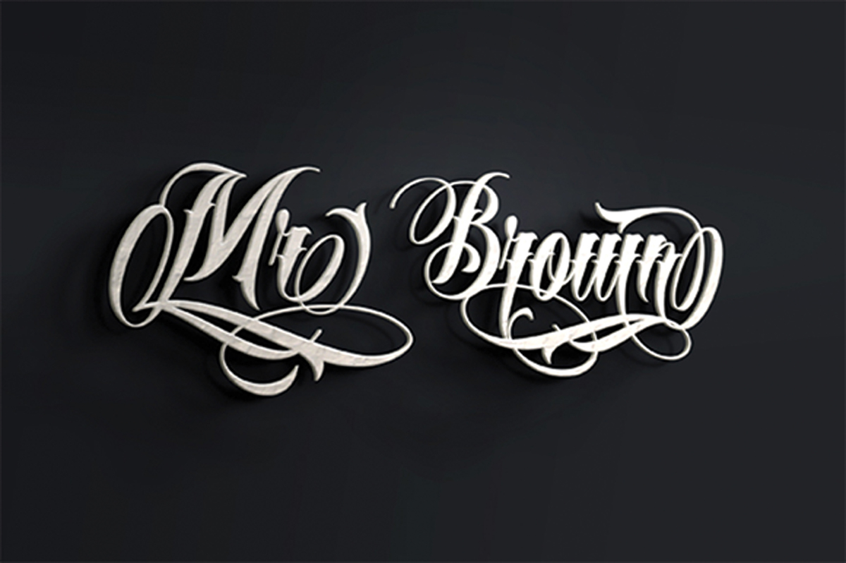 tattoo tattoo scripts handrawn lettering Opentype fonts Script Font new font vmffont  caligraphy