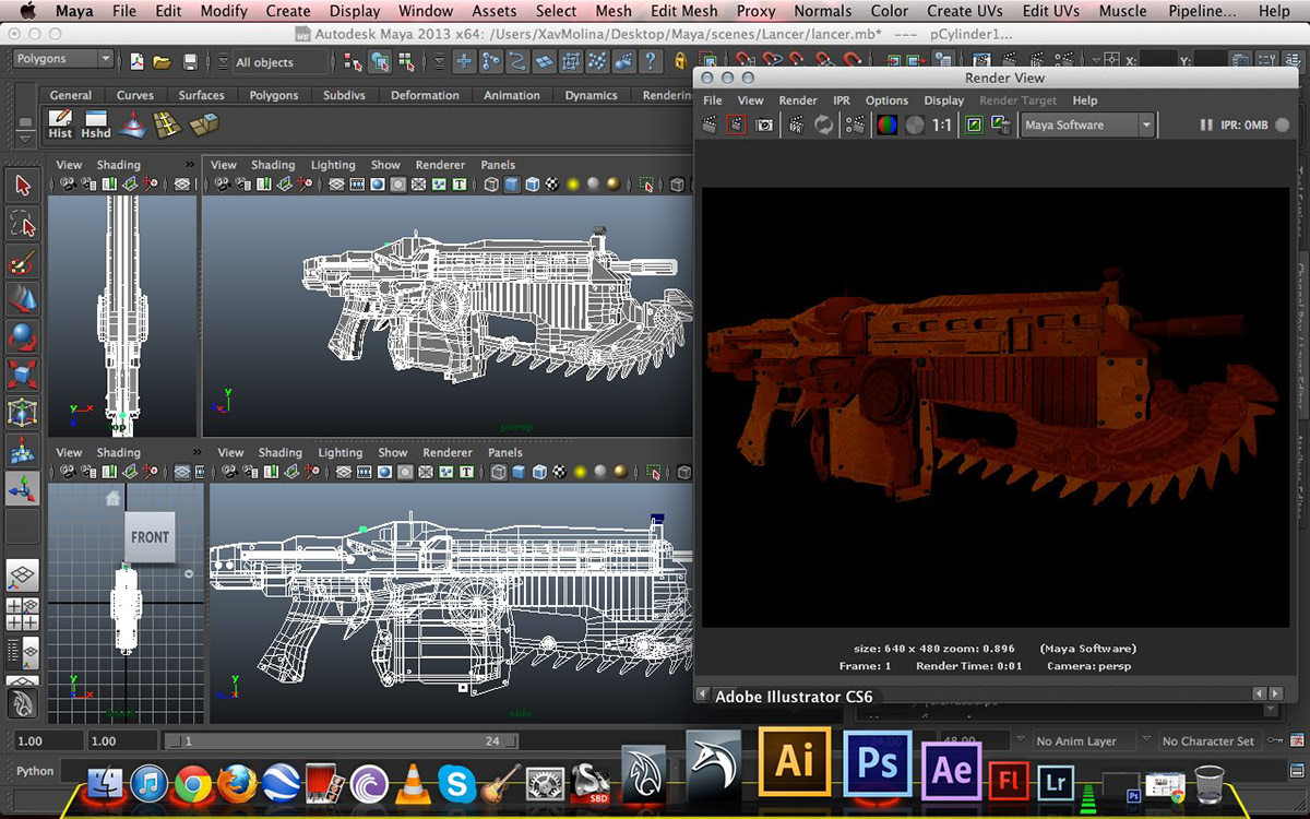 lancer Gears of War autodesk maya