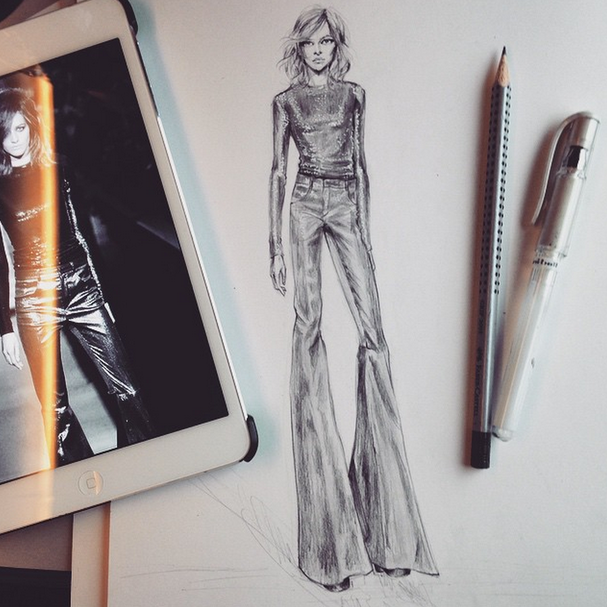 #Fashion #illustration #drawing