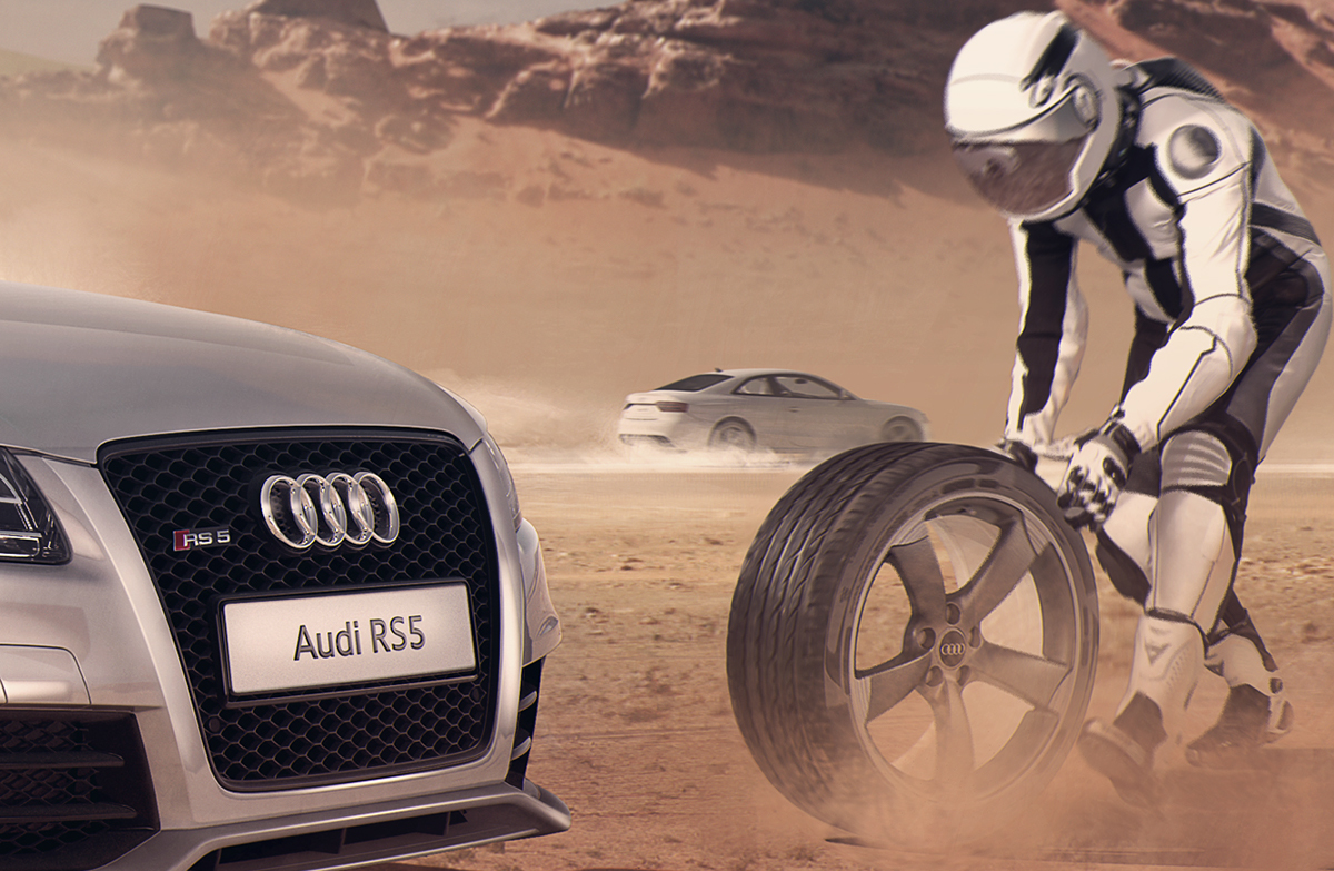 3d max photoshop human Cars wireframe Audi mars
