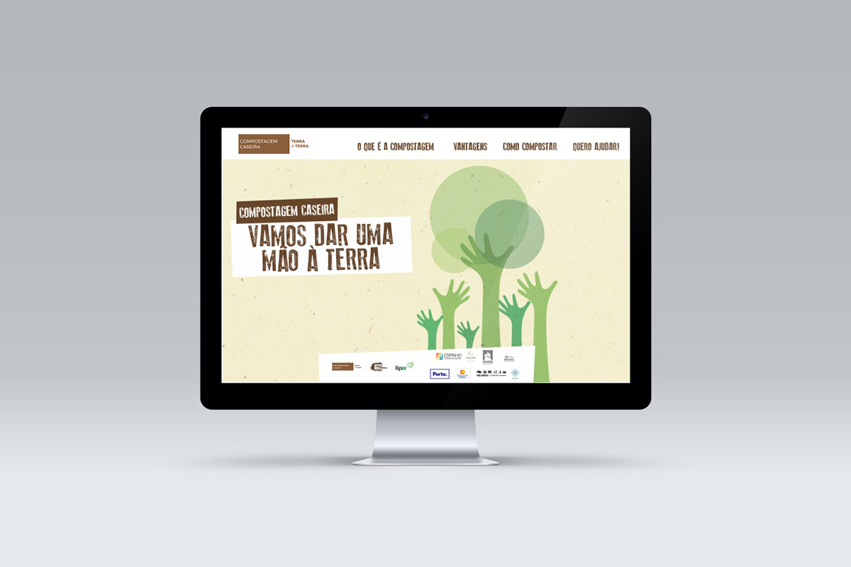 campaign Project design poster Food  compostagem caseira Lipor  terra à terra