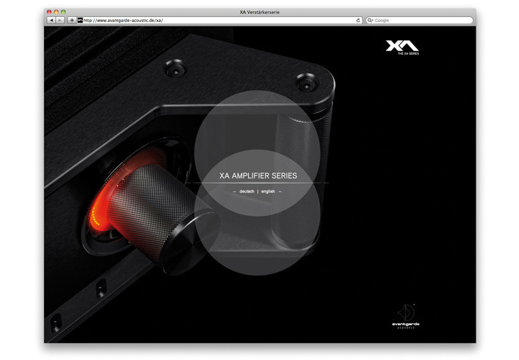 xa aplifier Audio avantgarde acoustic brand corporate identity Website Web design movie Production
