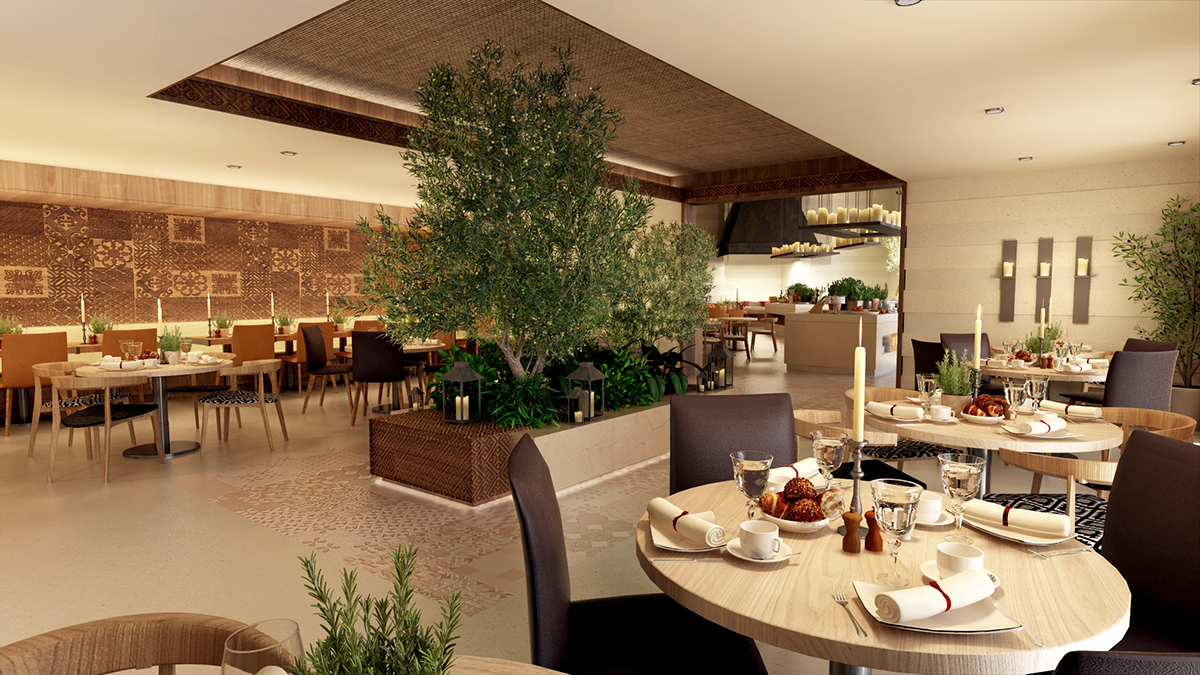 mmac jordan aqaba hotel 3dmax dubai UAE restaurant interiordesign