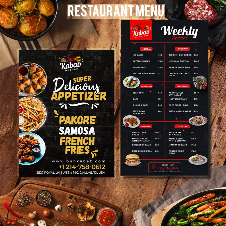 menudesign Weekly Menu Menu Poster Menu Card menu design menu creative menu creative menu design food menu creative menu card
