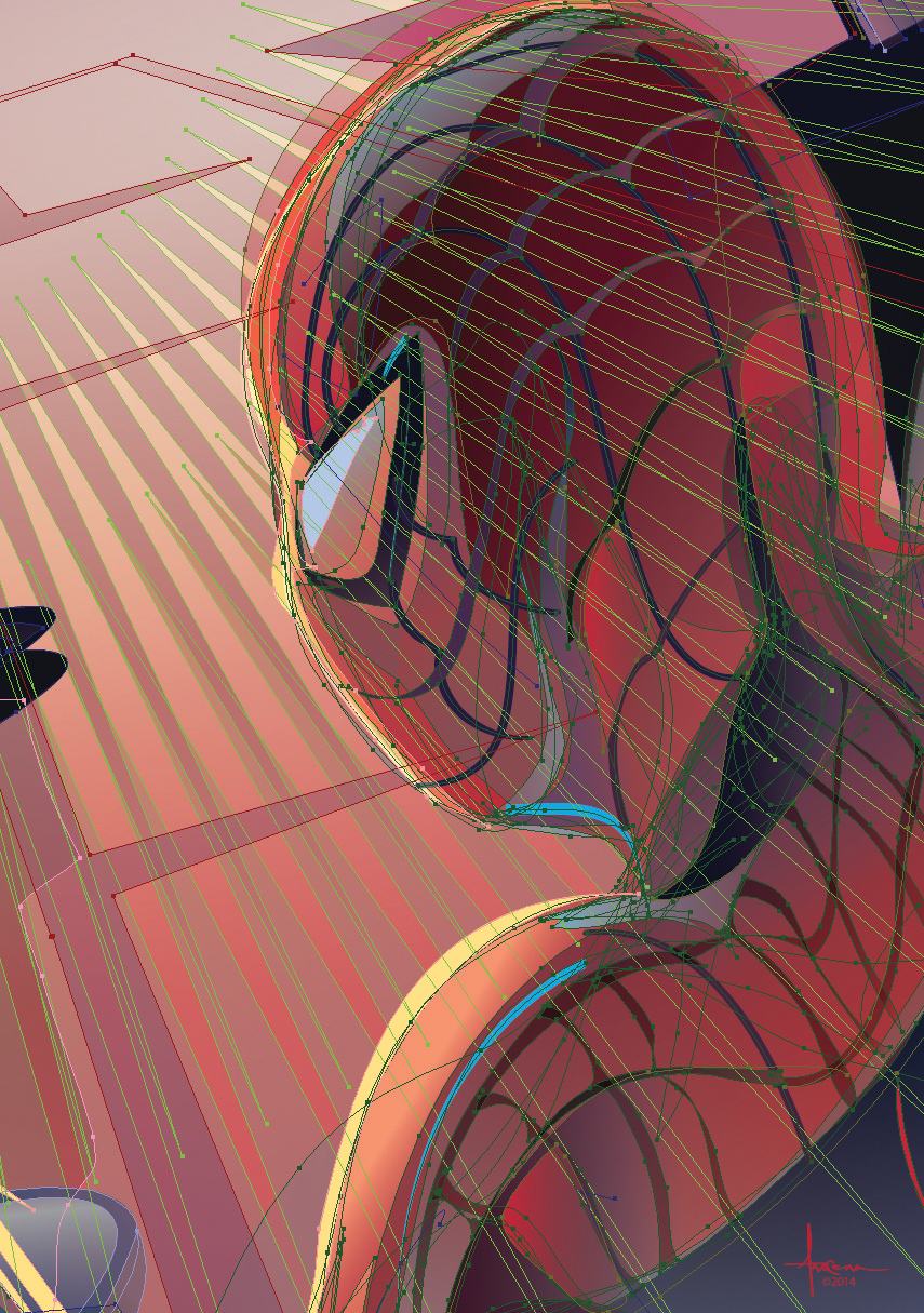 vector Illustrator adobe pop-deco spiderman wolverine captain-america WALL STREET JOURNAL disney Sony FOX comics Movies arocena